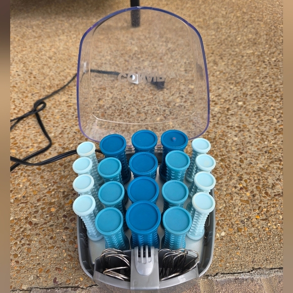 Conair Compact Multi-Size Hot Roller Set 3 Sizes-20 Hair Curlers W/holders - Picture 5 of 8